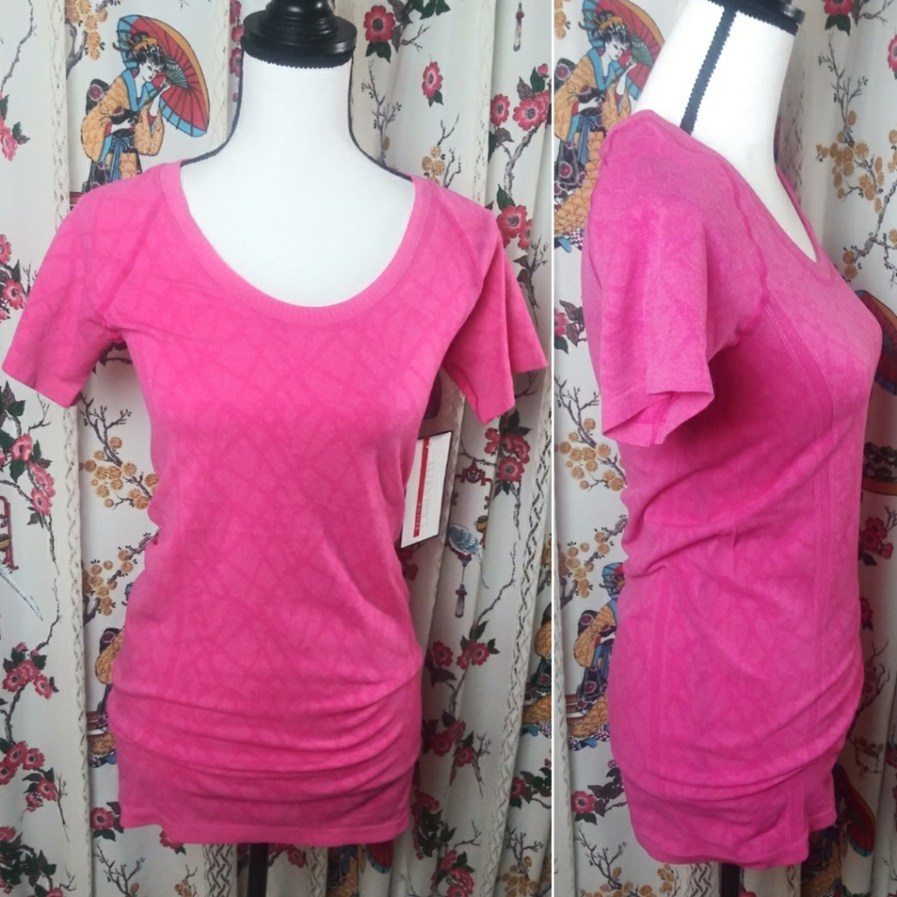 Ellen Tracy Active Pink Essential Top
